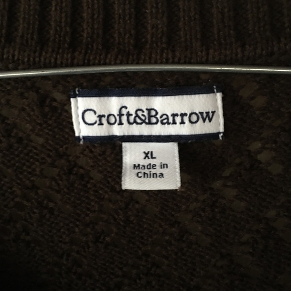 Women’s Croft&Barrow XL Brown Cardigan Button Down - Picture 2 of 8